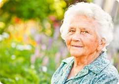 Woman smiling and enjoying the outdoors